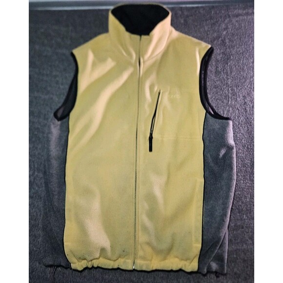 IZOD PerformX Mens Full Zip Reversible Fleece/soft Shell Vest Yellow/Black M - Picture 9 of 11